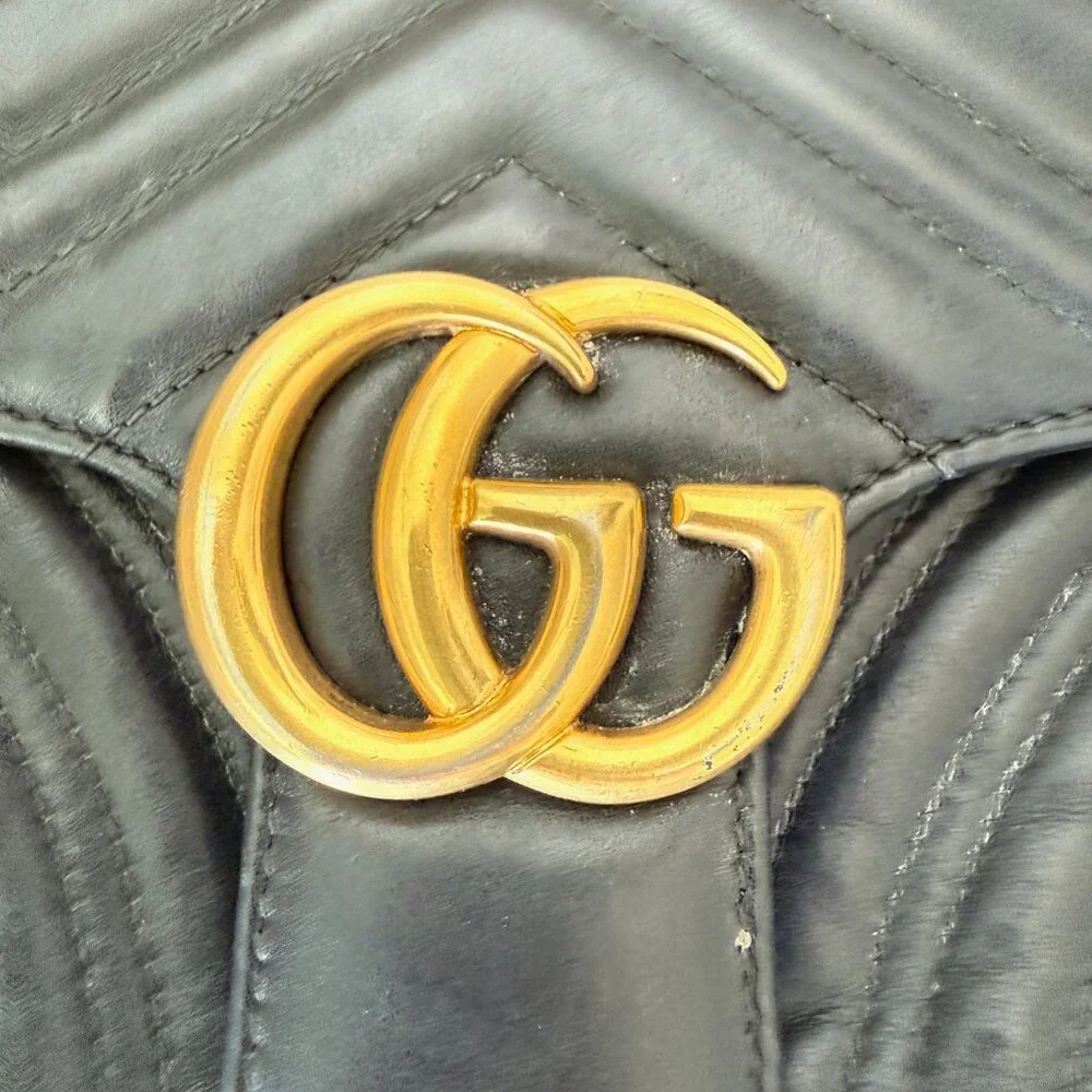Gucci Marmont Leather Shoulder Bag - Picture 4 of 6